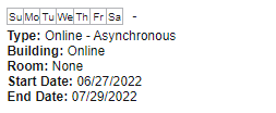 Online-Asynchronous schedule