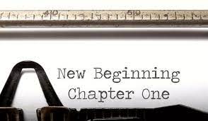 New beginning Chapter one heading on a typewriter