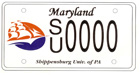 MD SU License Plate Image