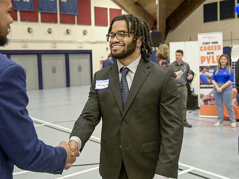 Decorative—student at job fair