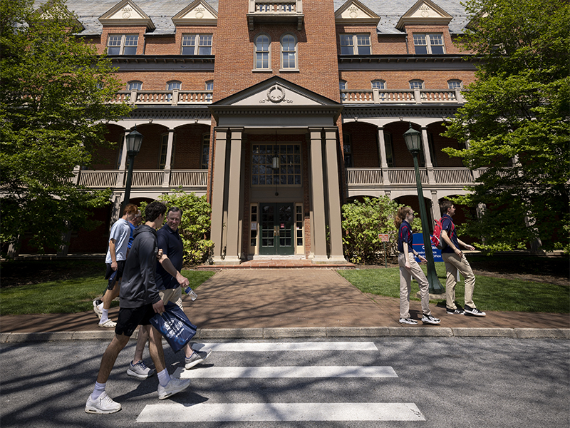 Decorative—Walking in front of Old Main
