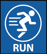 Symbol of a person running