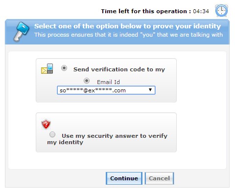 Account Self-Service Instructions send verification code