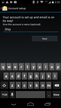 Android Account description