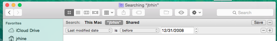 Mac Search - Date Modified