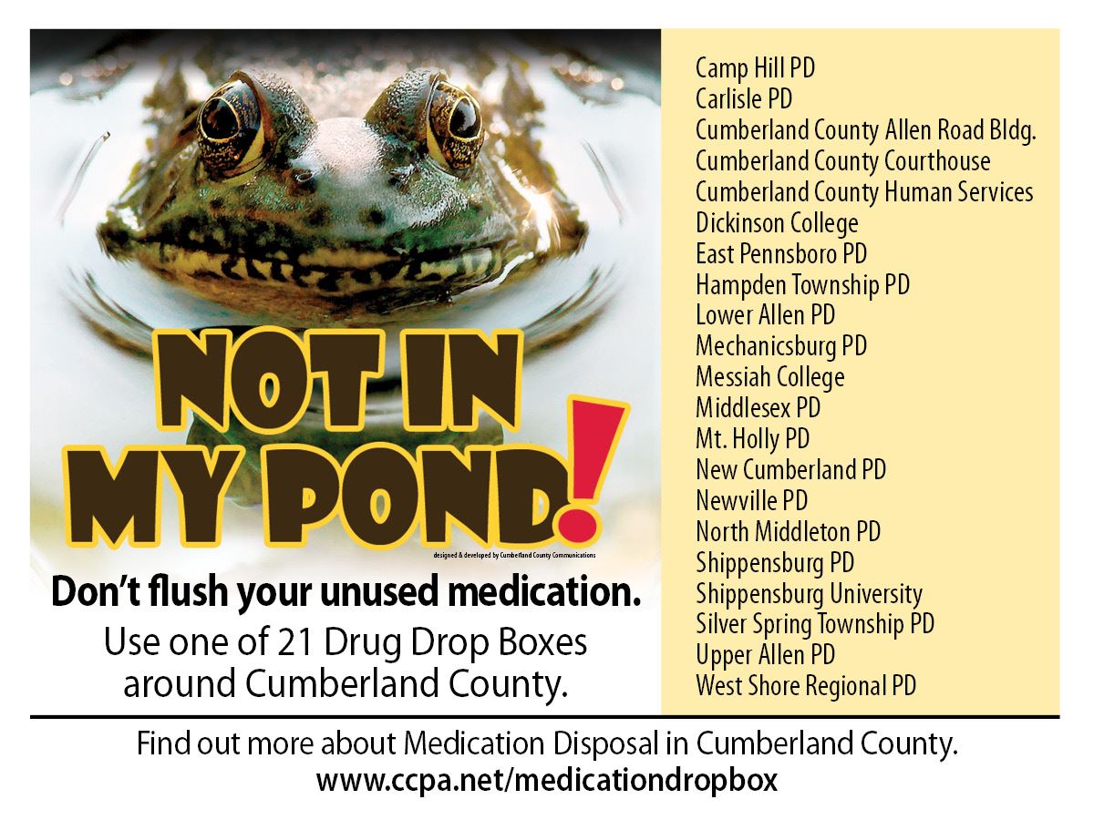 Not in my pond - Medication disposal flyer
