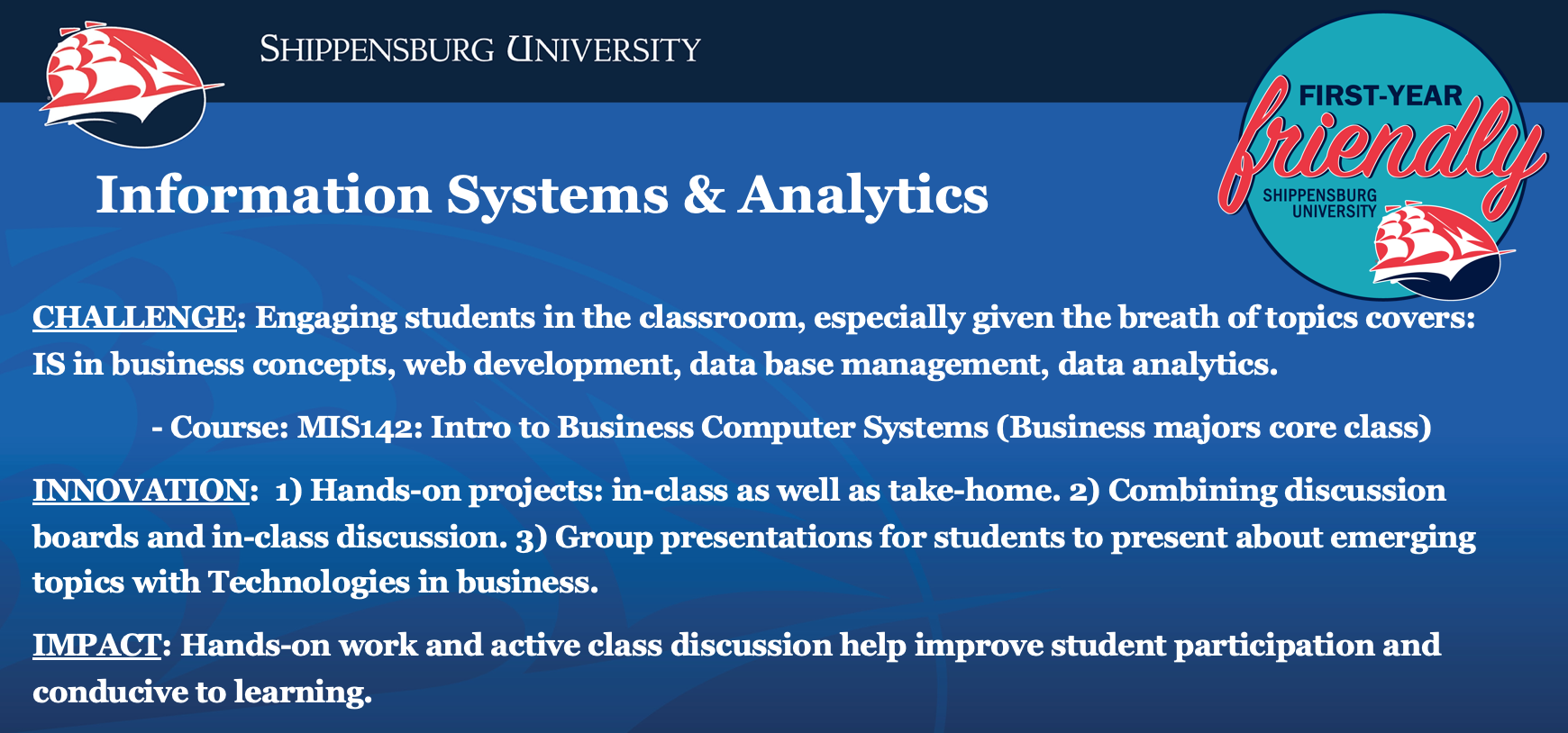 Information Systems and Analytics