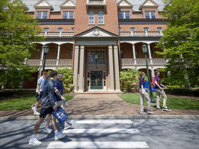 In front of Old Main