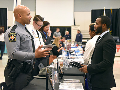 Student and police officer
