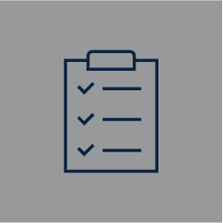 Icon of clipboard with check marked items