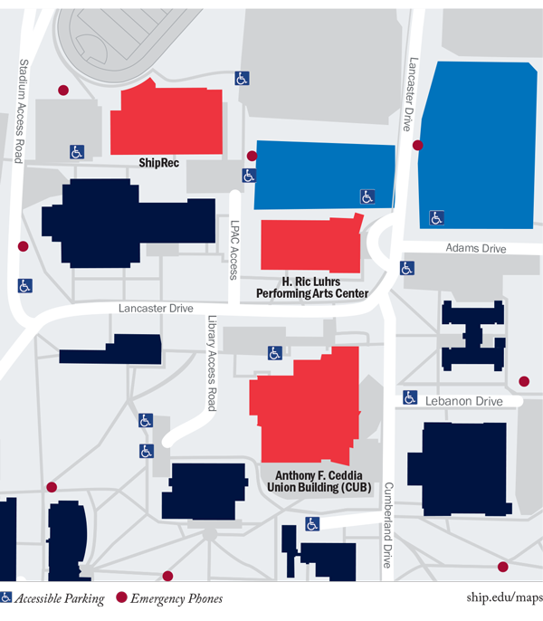 Map of event locations