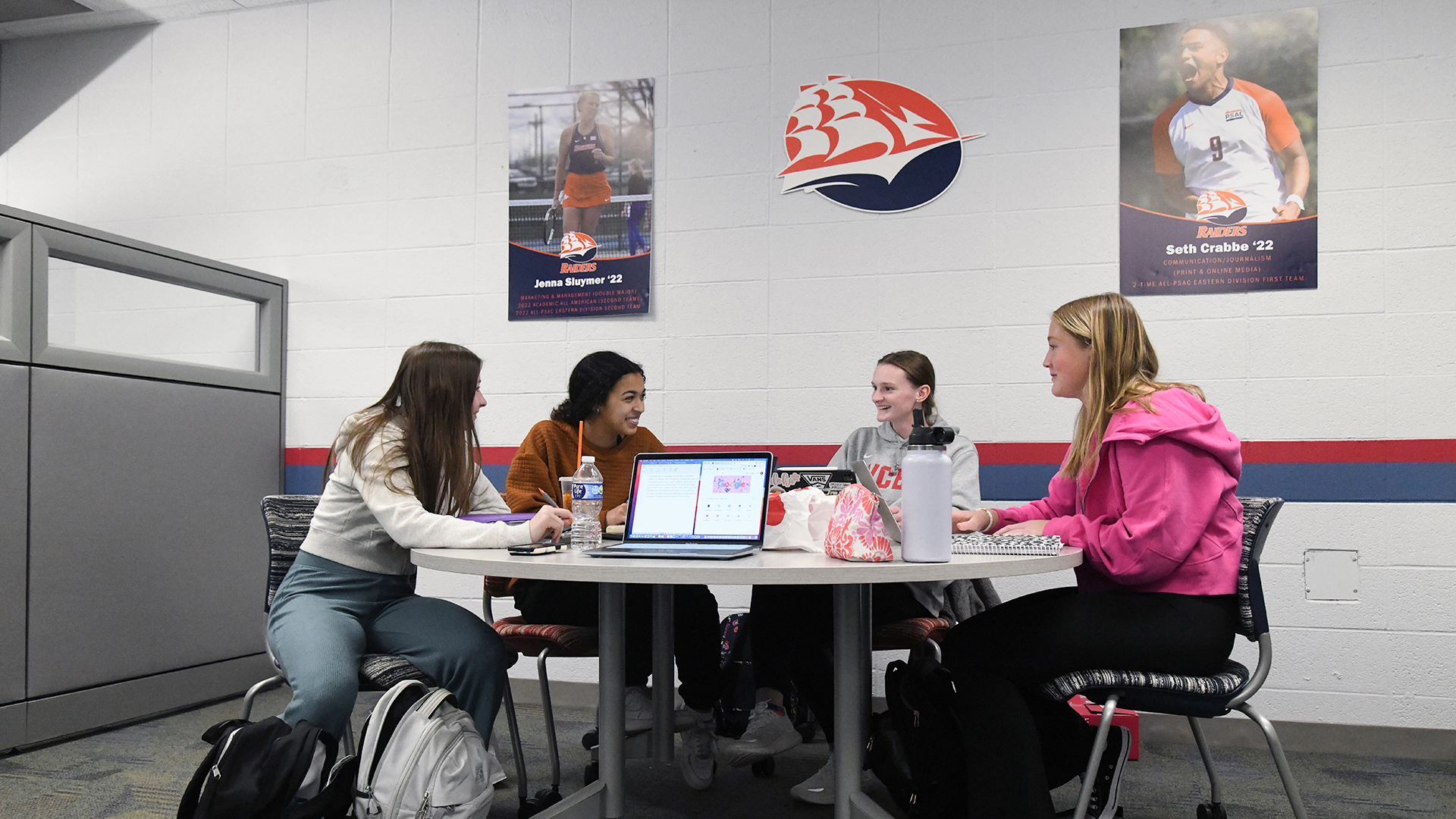 decorative students at a table